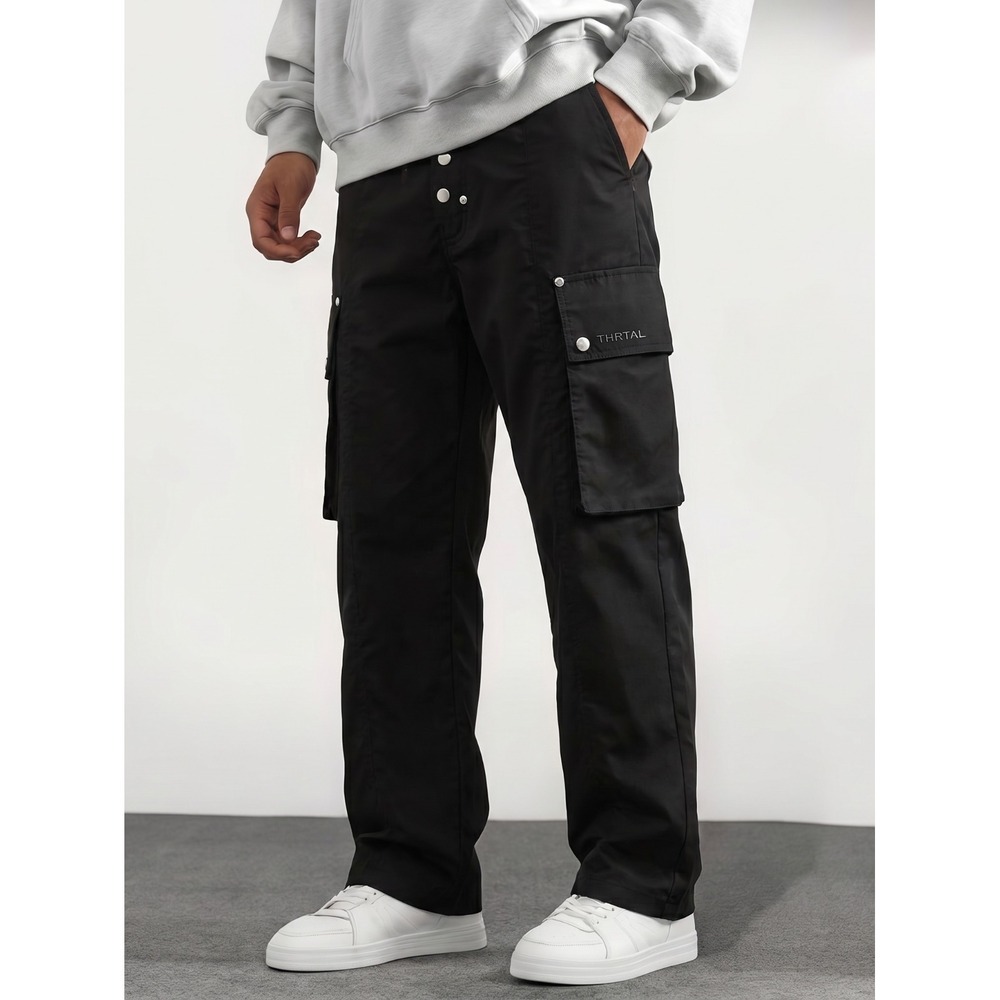 1017 ALYX 9SM Cargo Pants Men M Black Tactical Snap Pocket Techwear Nylon Cotton